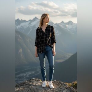 Banana Republic Flannel Shirt L